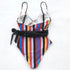 Colorful Striped One Piece Swimsuit SeaBass FLB 082